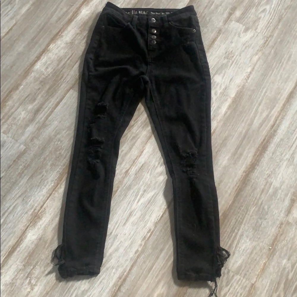 Black ripped jeans